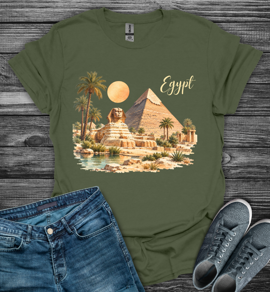 Egypt Pyramid Sphinx Softstyle T-Shirt