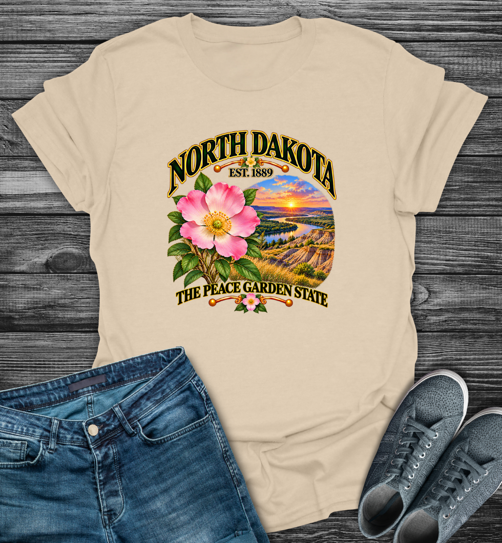 North Dakota - The Peach Garden State Softstyle T-Shirt