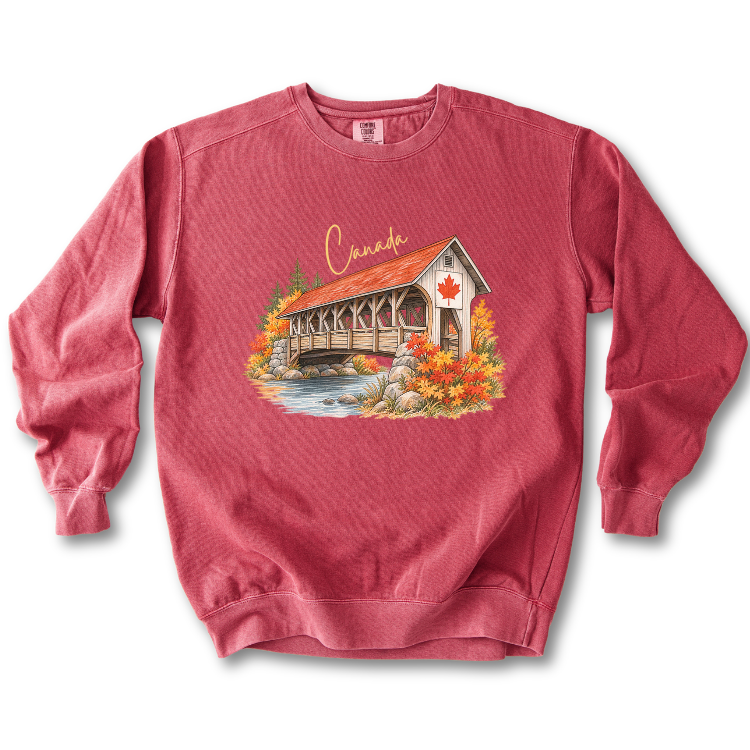Canada Autumn Maple Leaf Scenic Sweatshirt