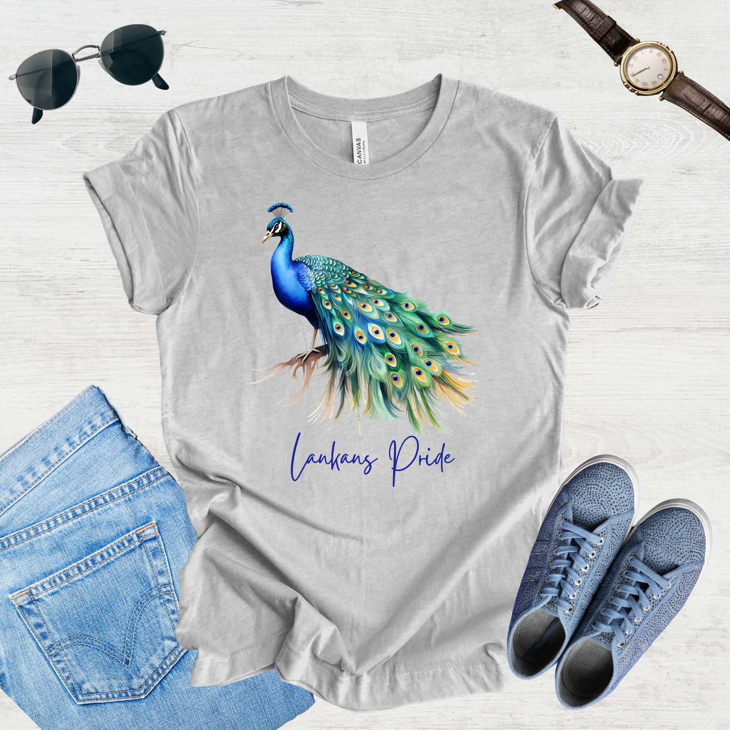 Majestic Peacock Sri Lanka Tee