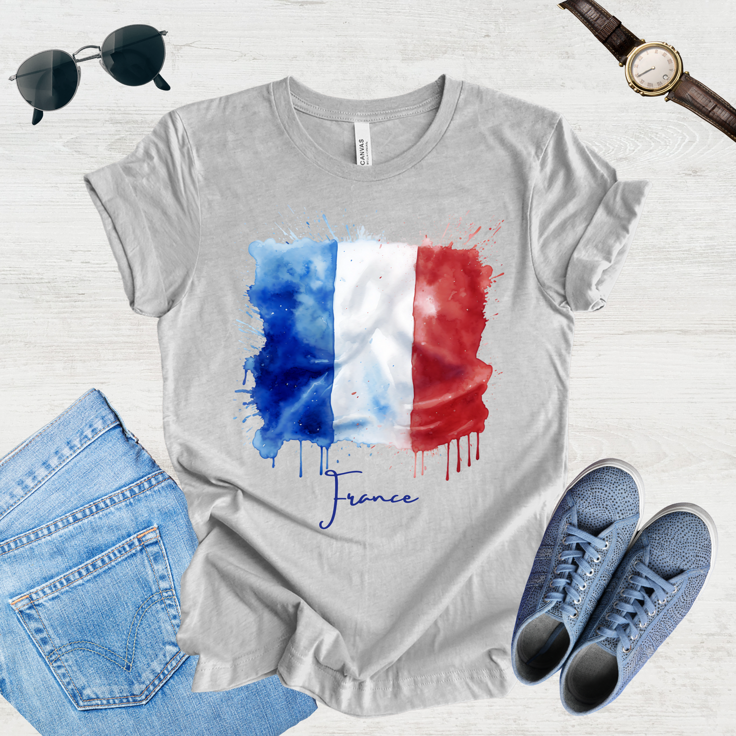 Vive La France: French Flag Tee