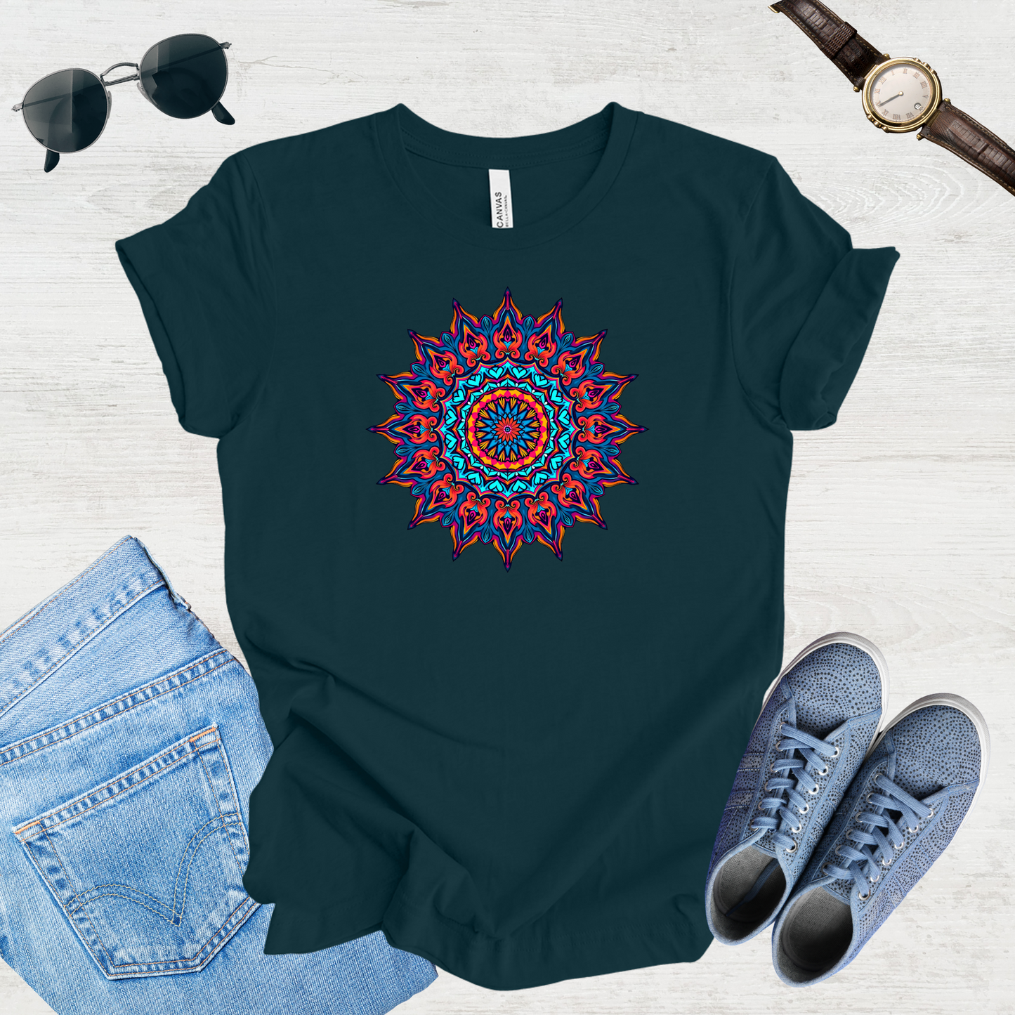Radiant Mandala Unisex Tee