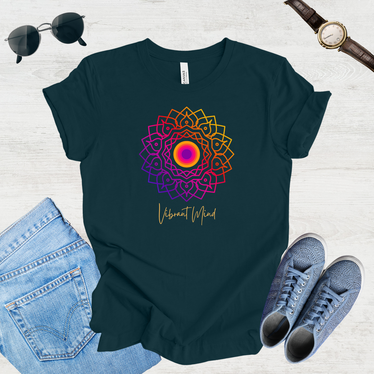 Vibrant Mind Mandala Unisex Tee