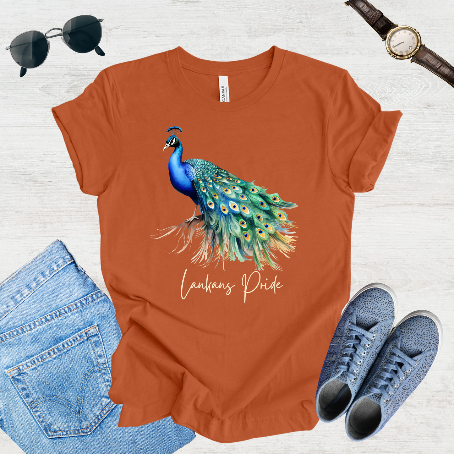 Majestic Peacock Sri Lanka Tee