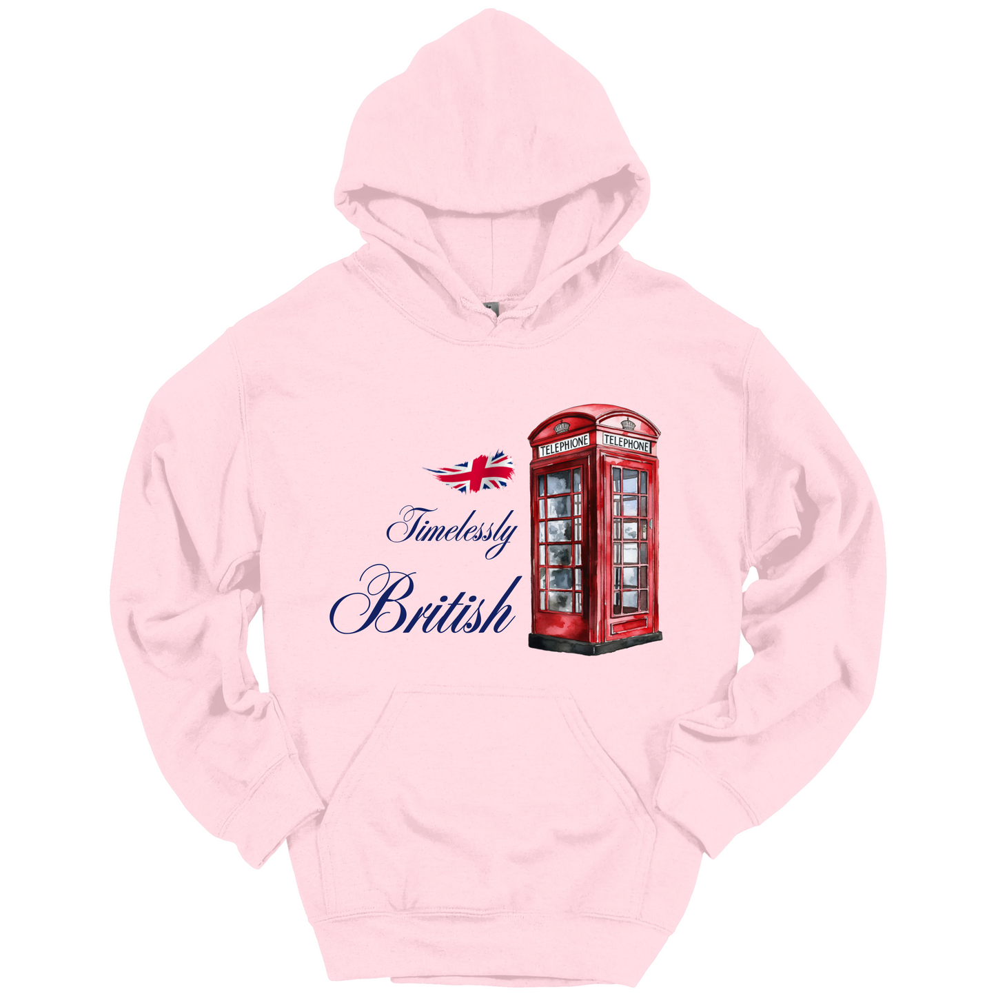 Timelessly British Red Phone Booth Unisex Hoodie