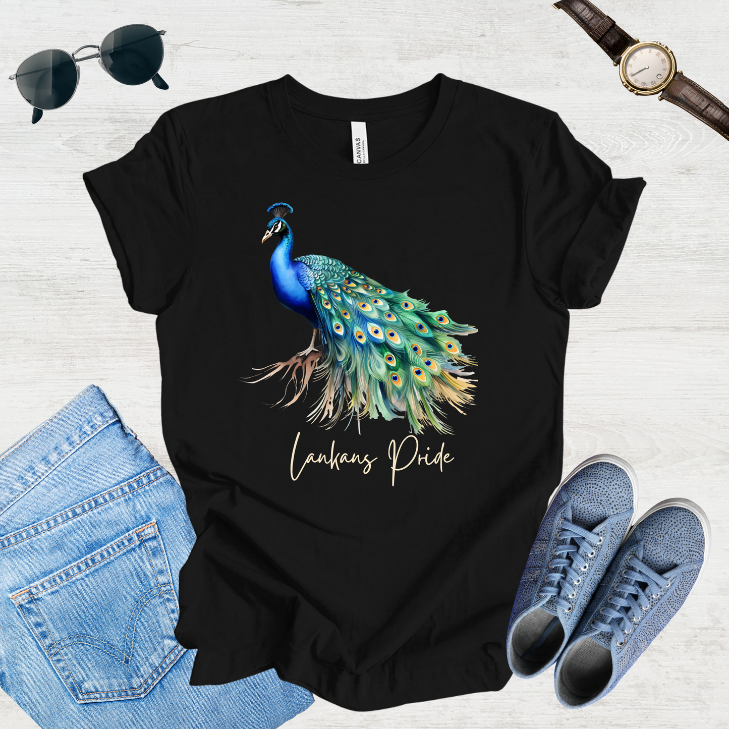 Majestic Peacock Sri Lanka Tee