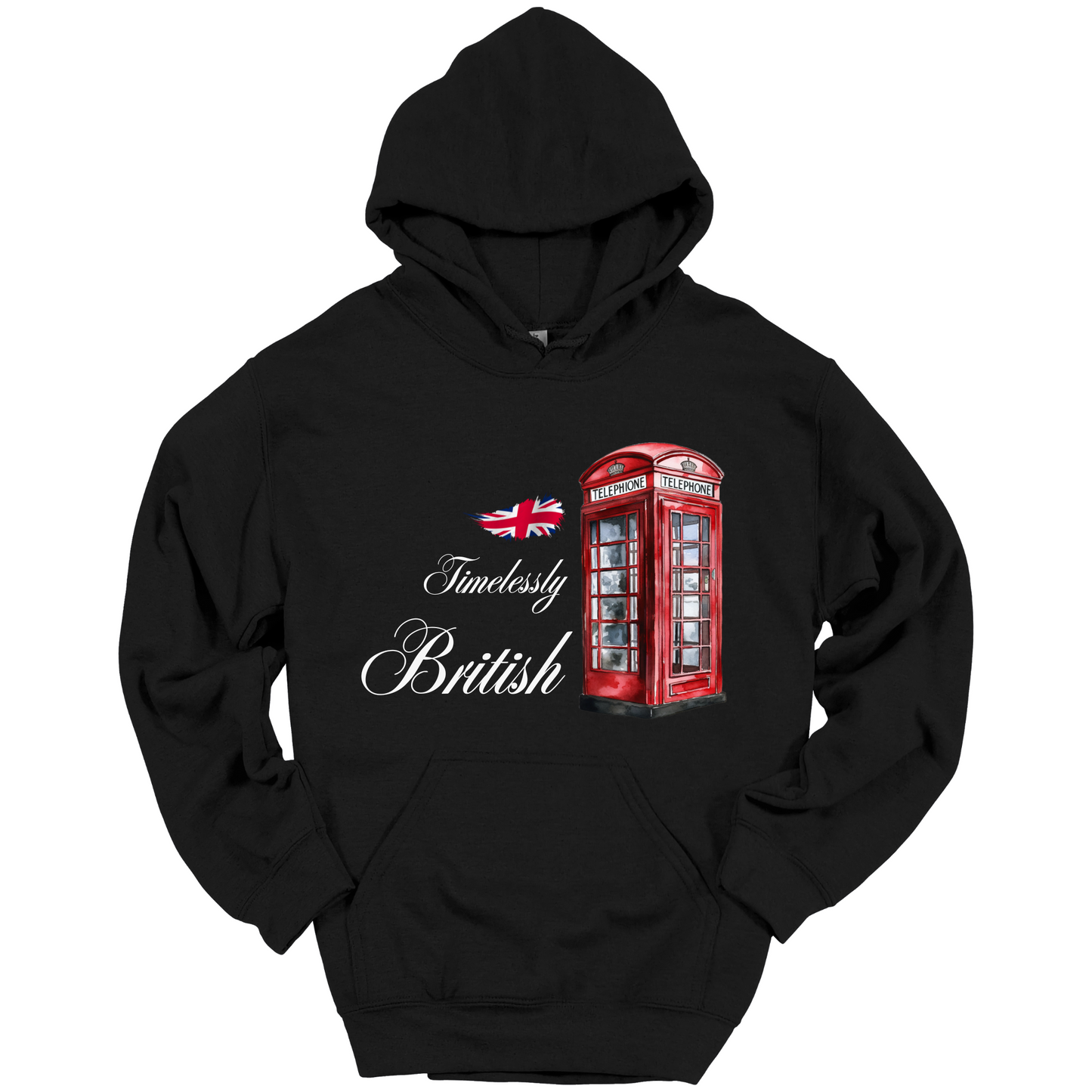 Timelessly British Red Phone Booth Unisex Hoodie