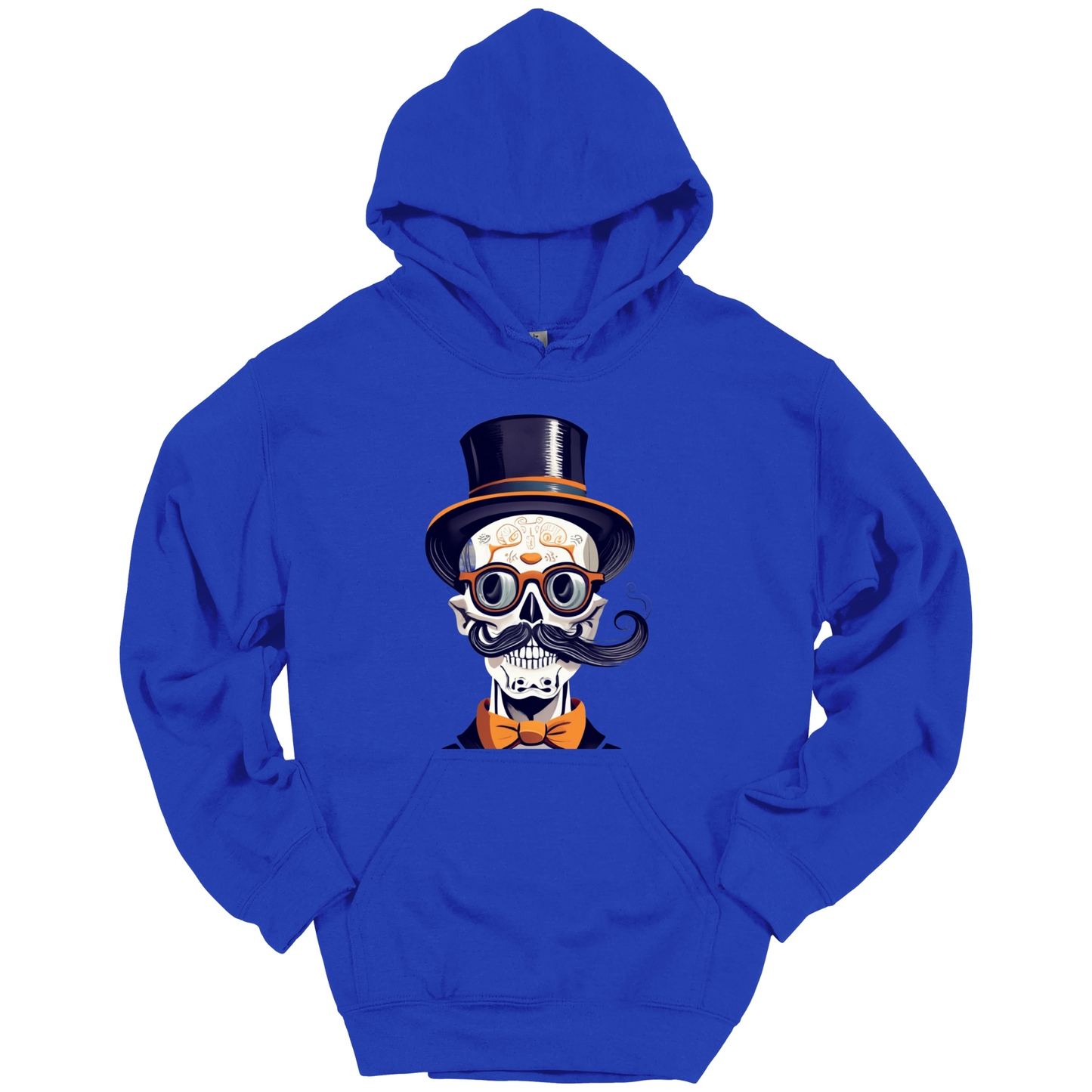 Creepy Black Hat Skull Halloween Hoodie