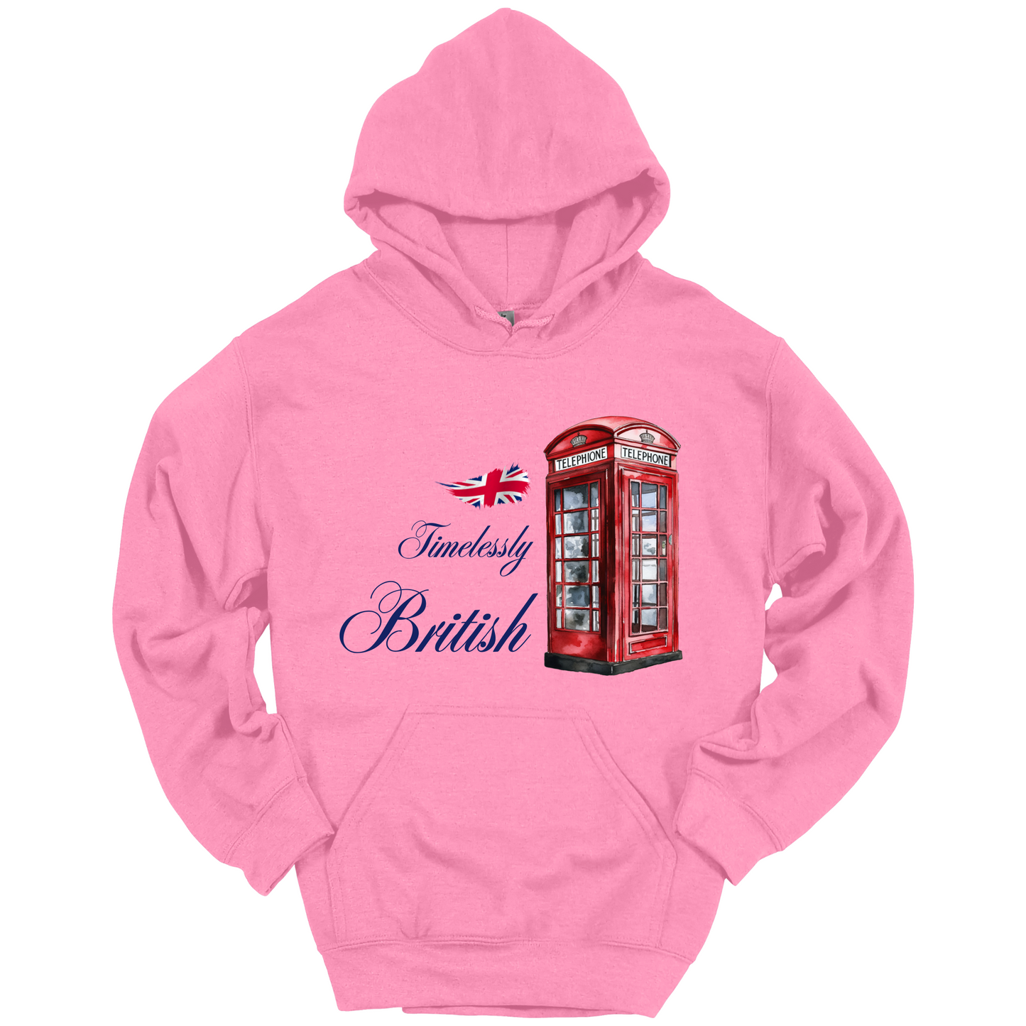 Timelessly British Red Phone Booth Unisex Hoodie