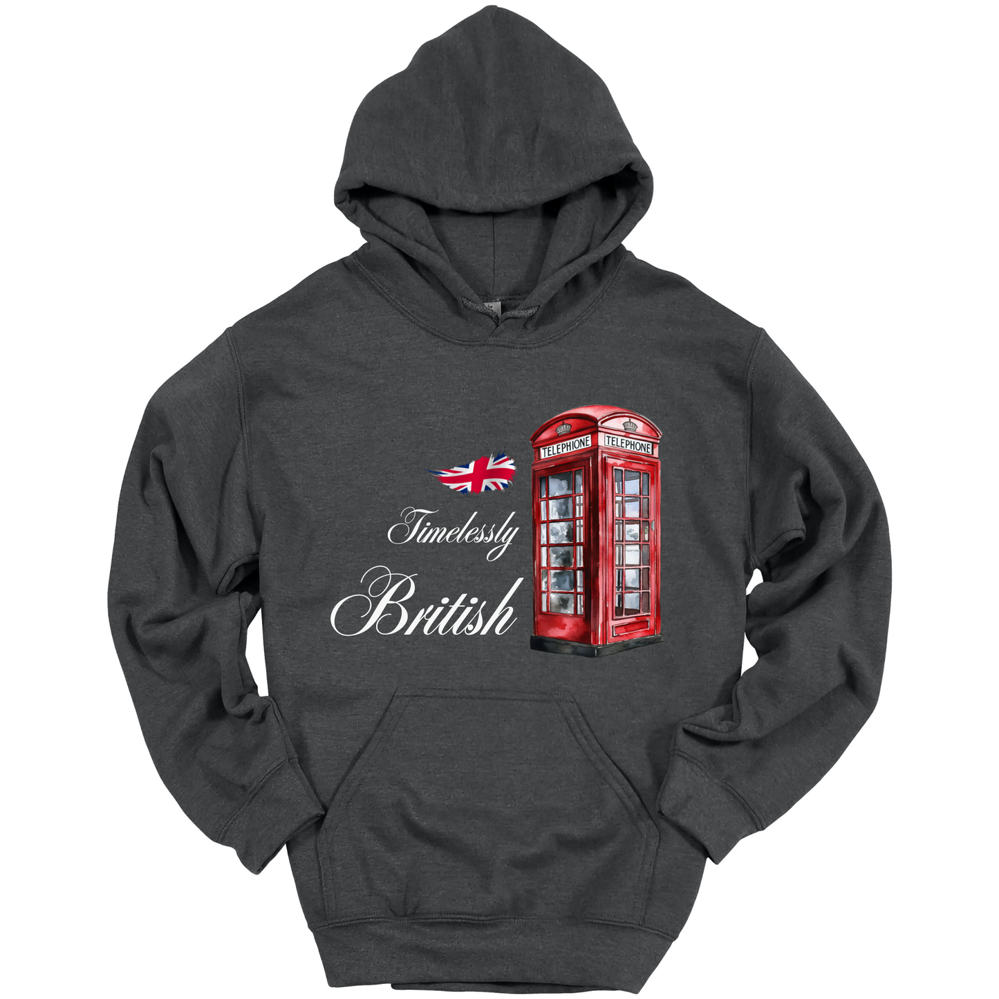 Timelessly British Red Phone Booth Unisex Hoodie