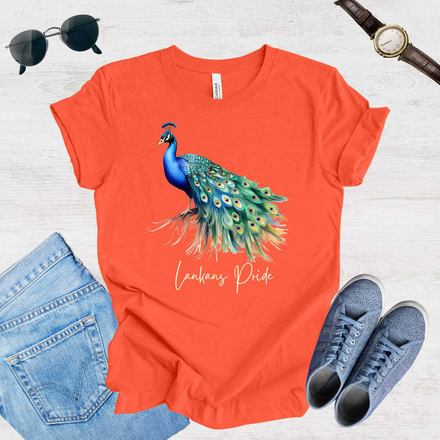 Majestic Peacock Sri Lanka Tee