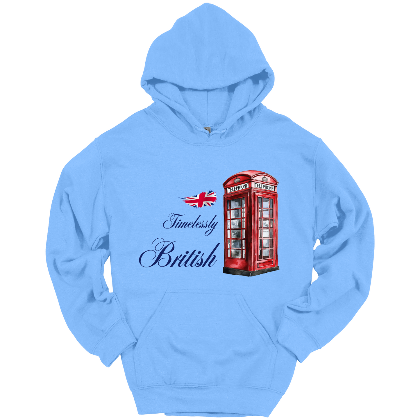 Timelessly British Red Phone Booth Unisex Hoodie