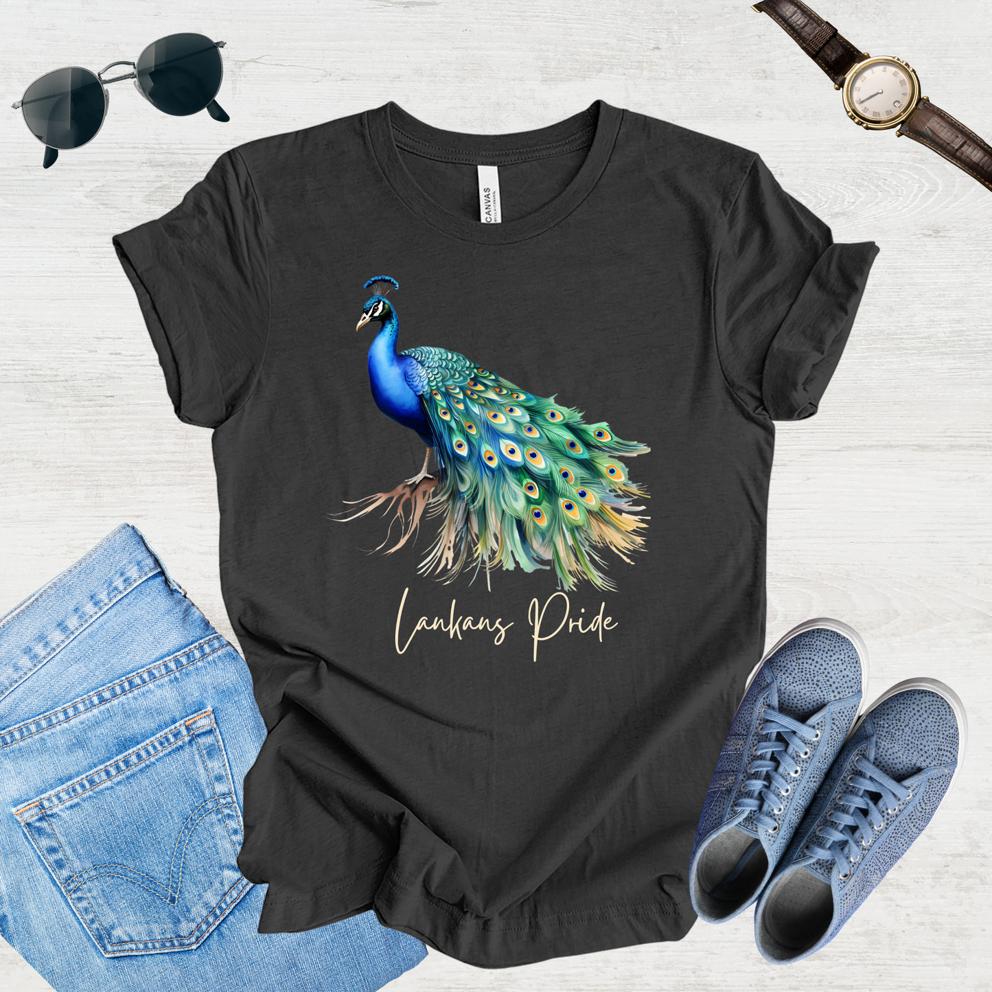 Majestic Peacock Sri Lanka Tee