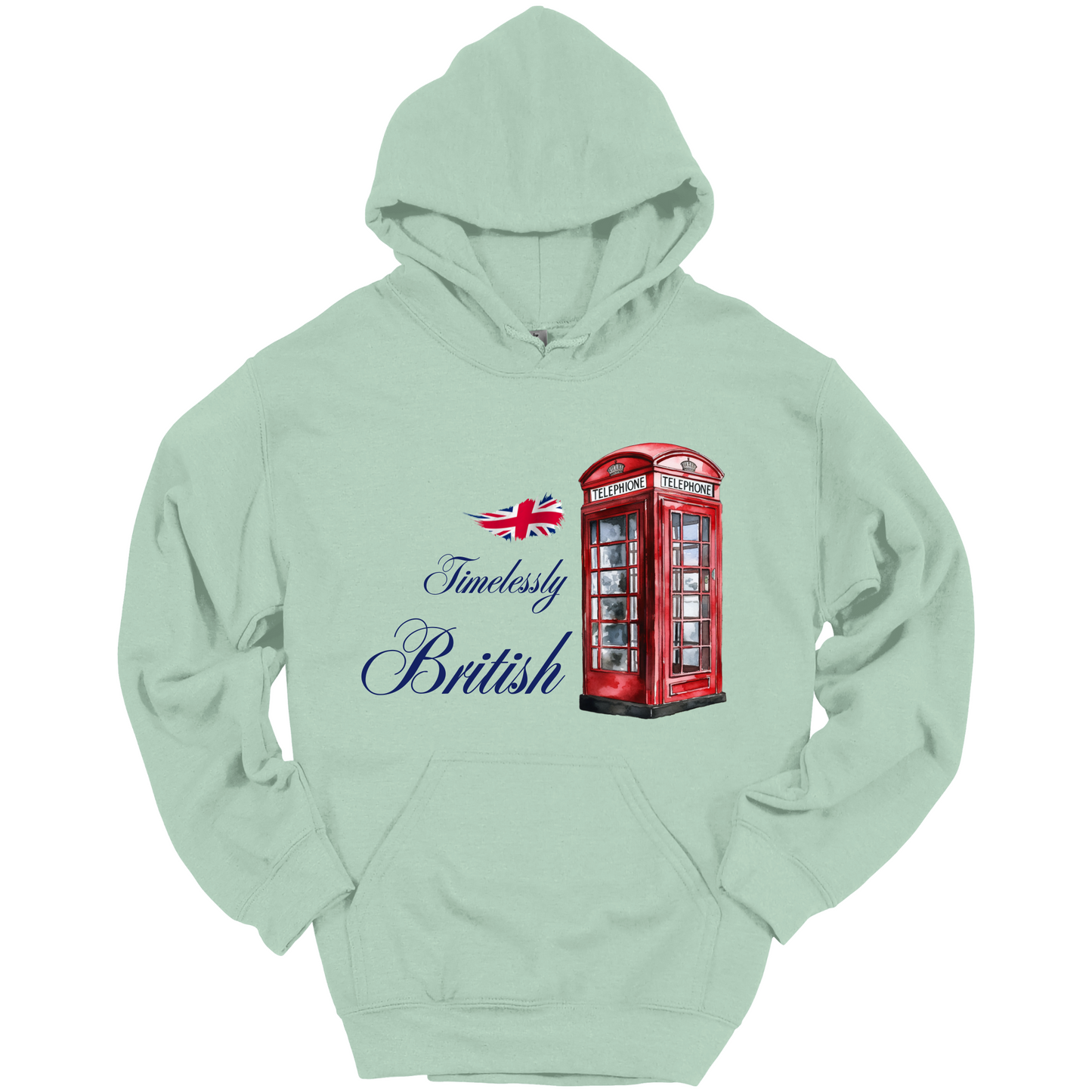 Timelessly British Red Phone Booth Unisex Hoodie