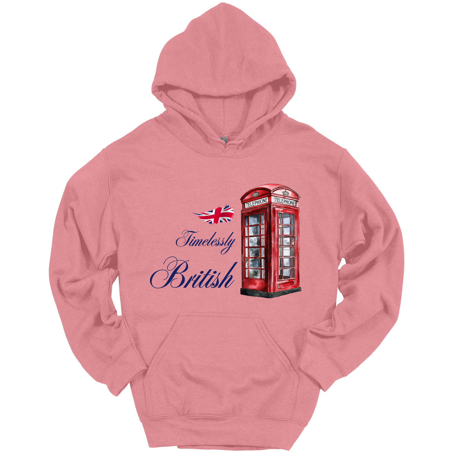 Timelessly British Red Phone Booth Unisex Hoodie
