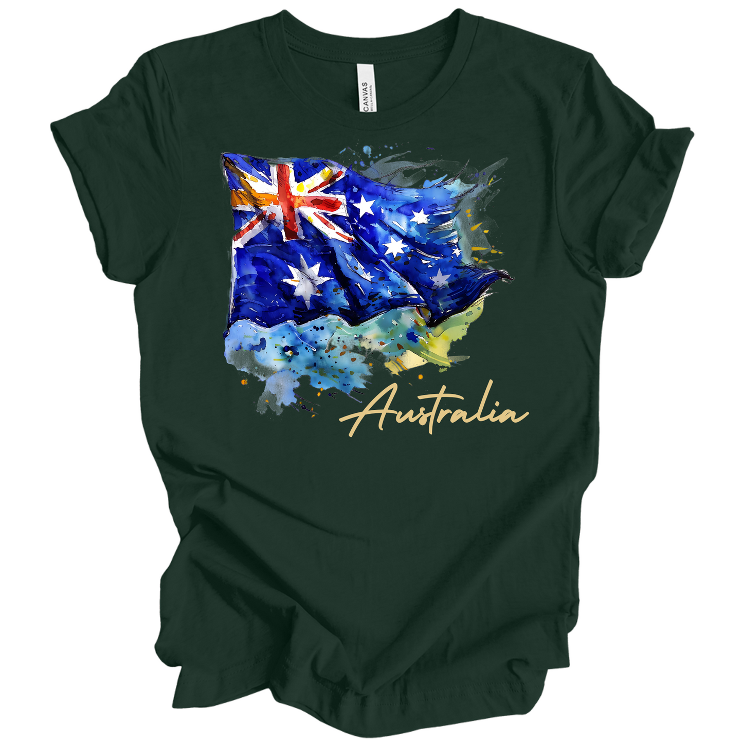 Aussie Pride Artistic Flag Tee