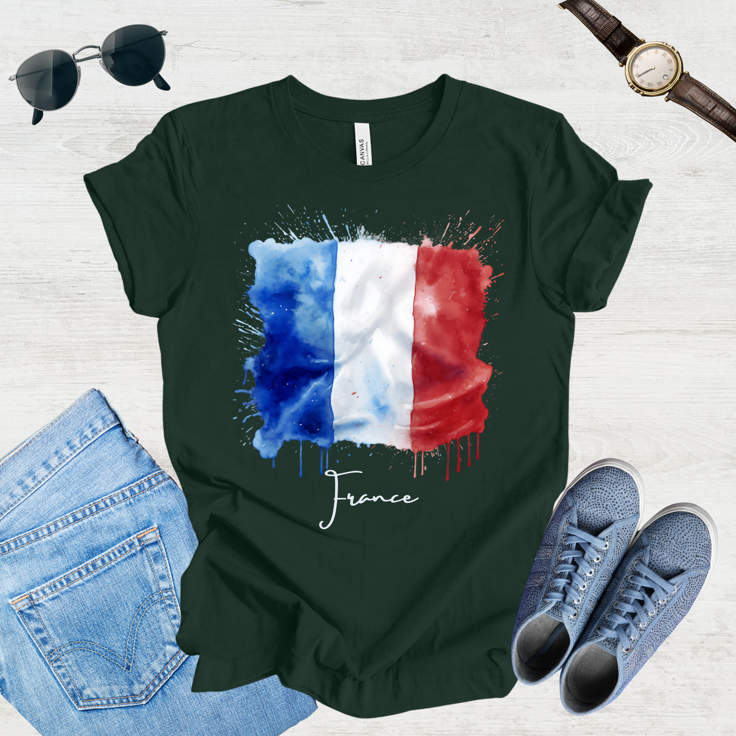 Vive La France: French Flag Tee