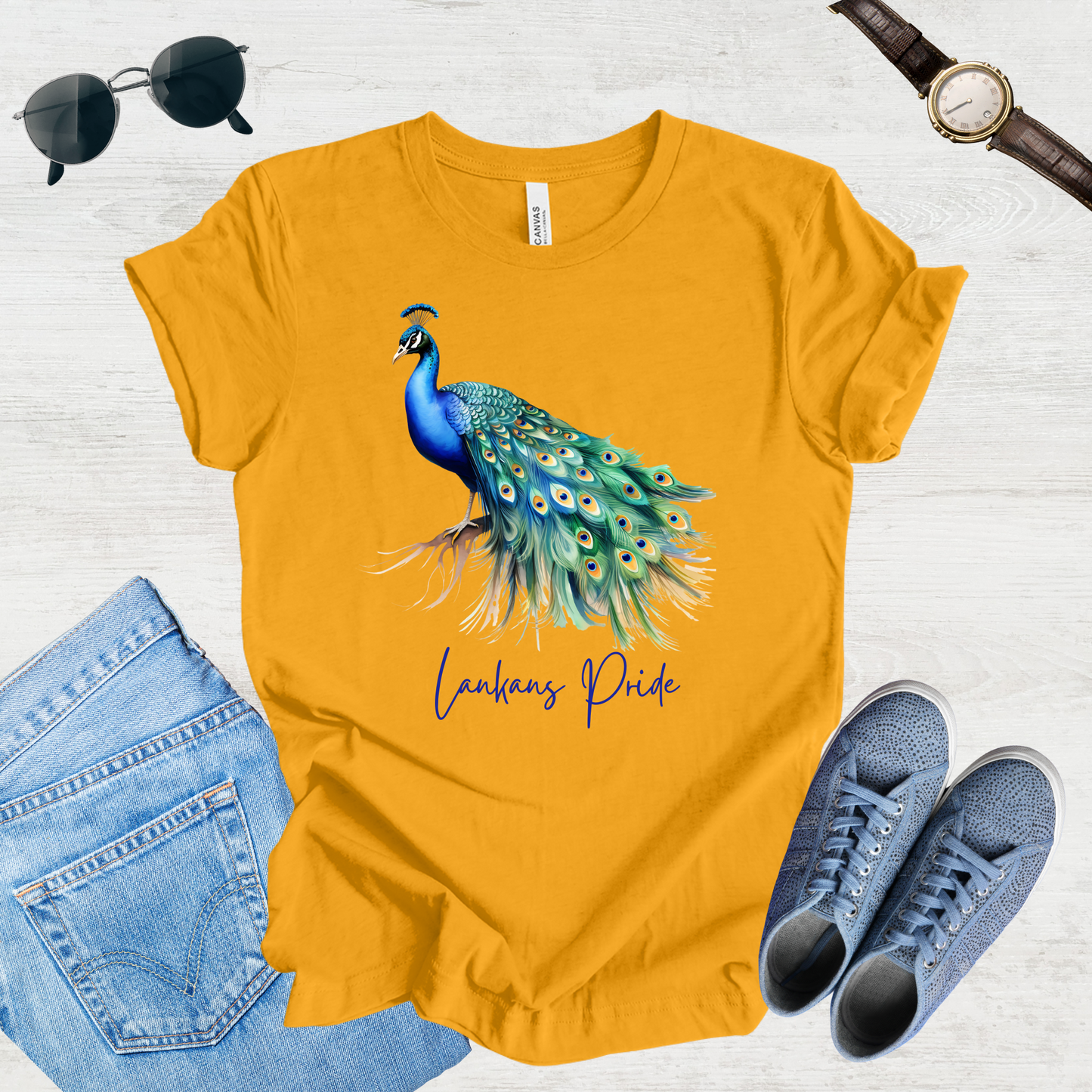 Majestic Peacock Sri Lanka Tee