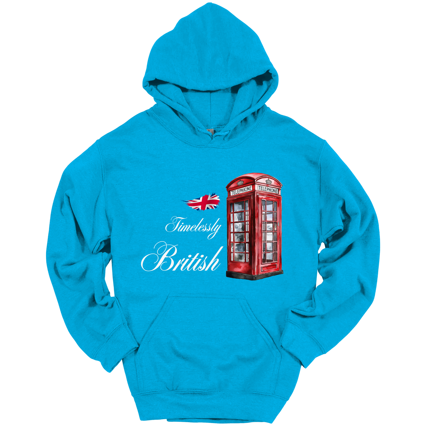 Timelessly British Red Phone Booth Unisex Hoodie
