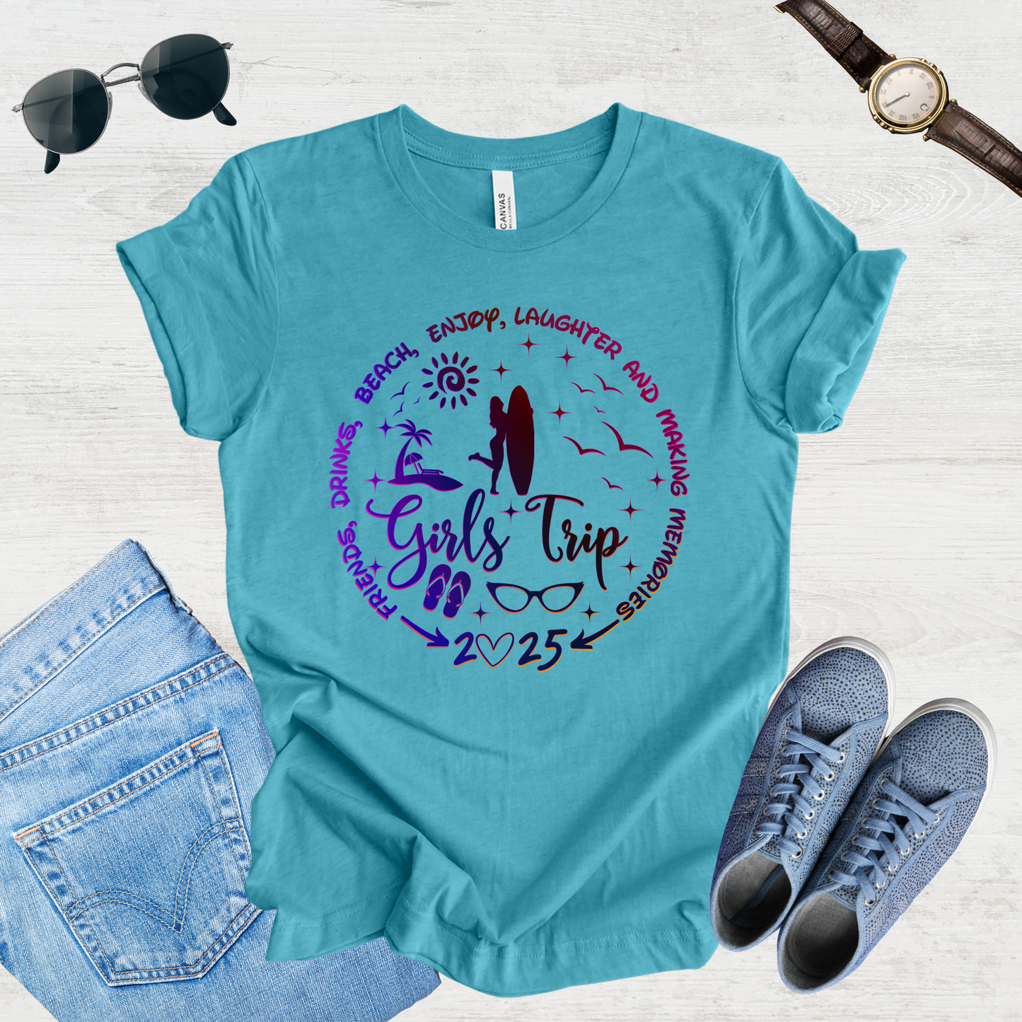Girls Just Wanna Have Sun – Travel Squad Tee