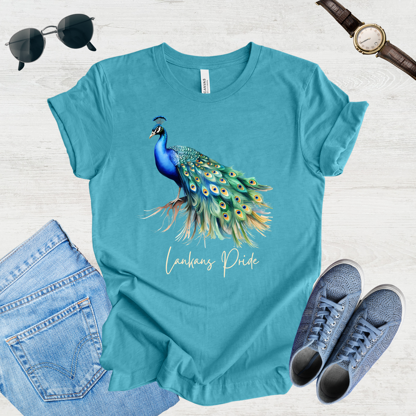 Majestic Peacock Sri Lanka Tee