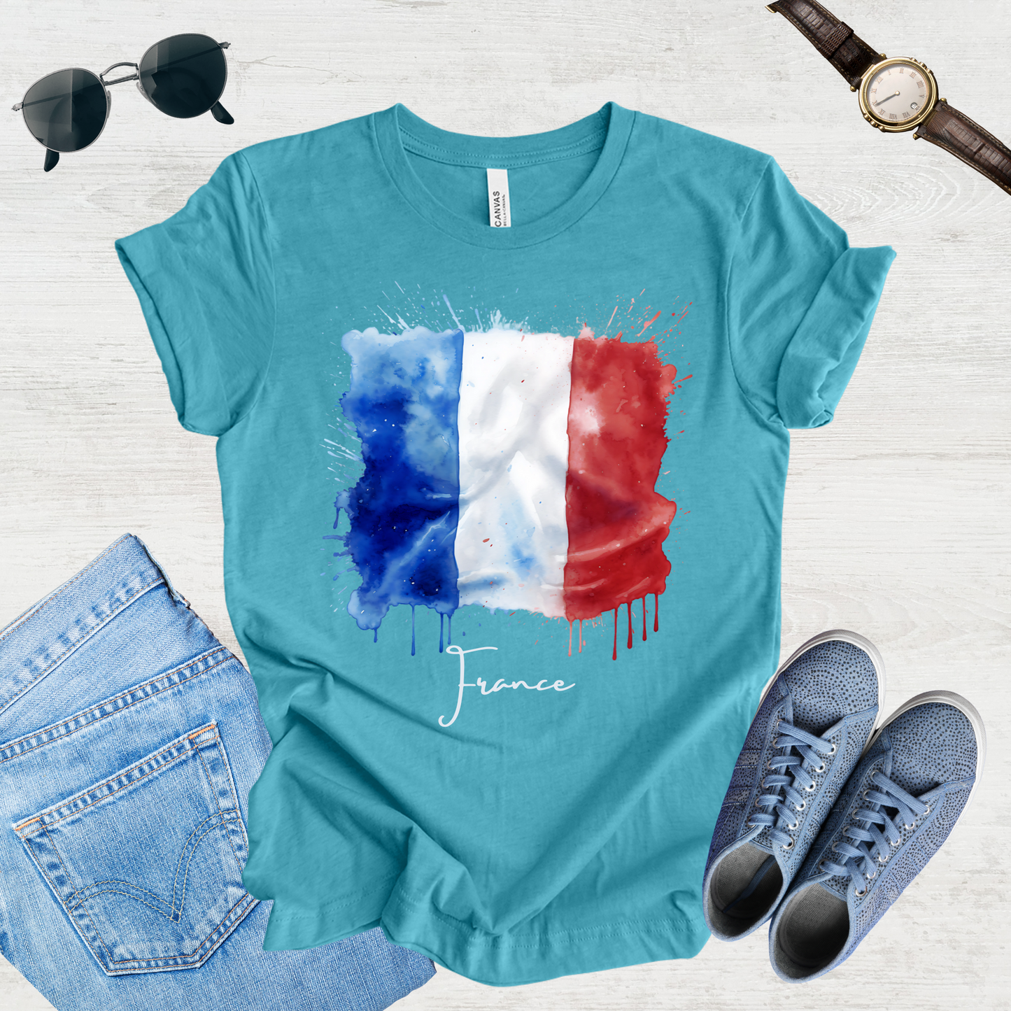 Vive La France: French Flag Tee