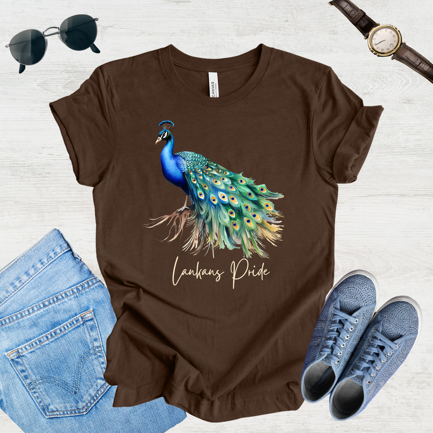 Majestic Peacock Sri Lanka Tee