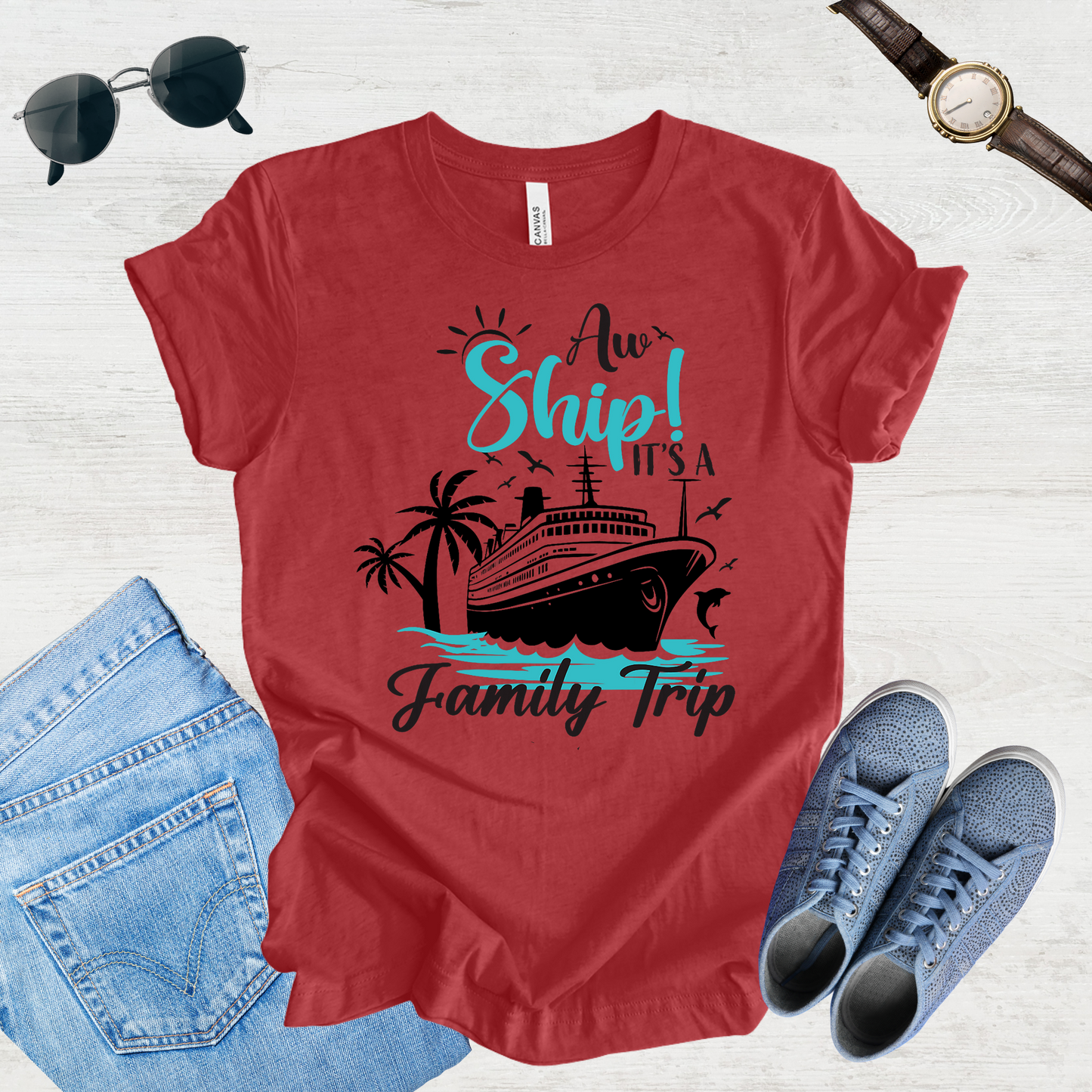 All Aboard Fam – Cruise Trip Tee
