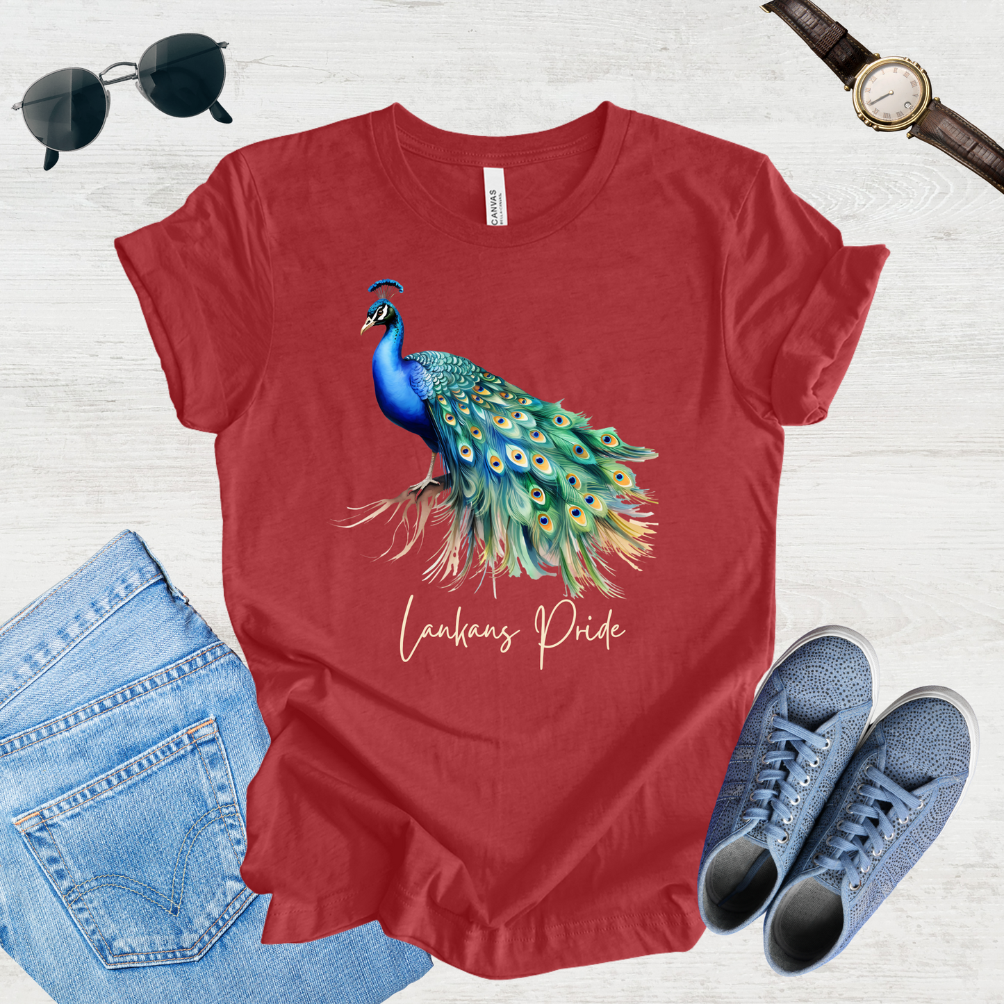 Majestic Peacock Sri Lanka Tee