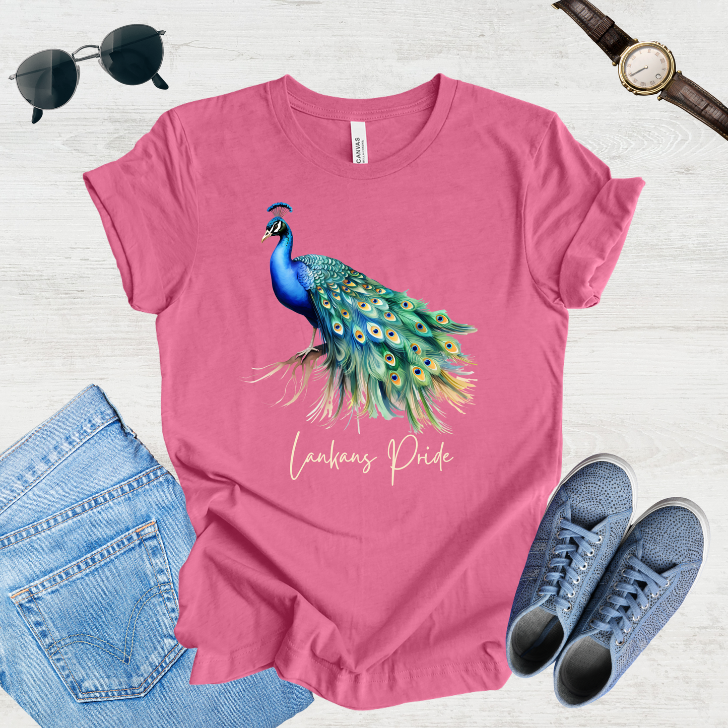 Majestic Peacock Sri Lanka Tee