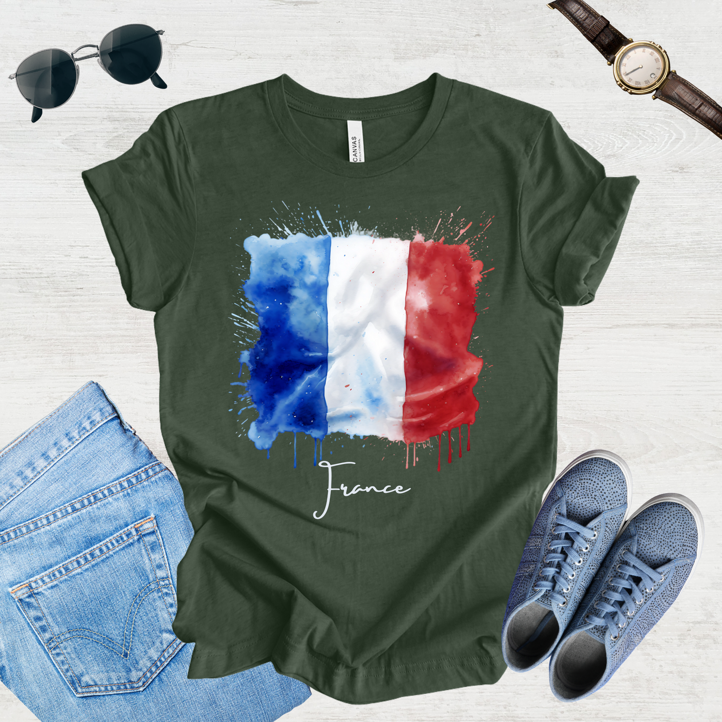 Vive La France: French Flag Tee