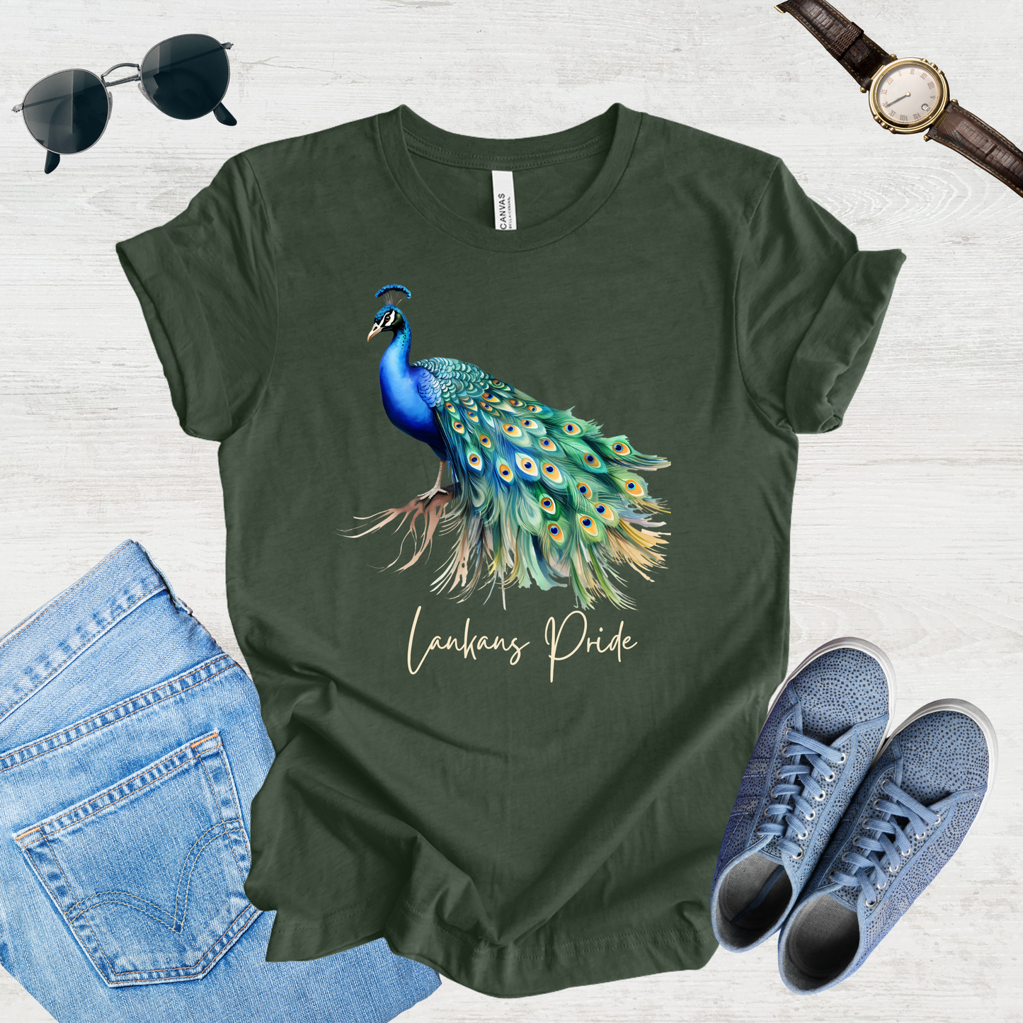 Majestic Peacock Sri Lanka Tee