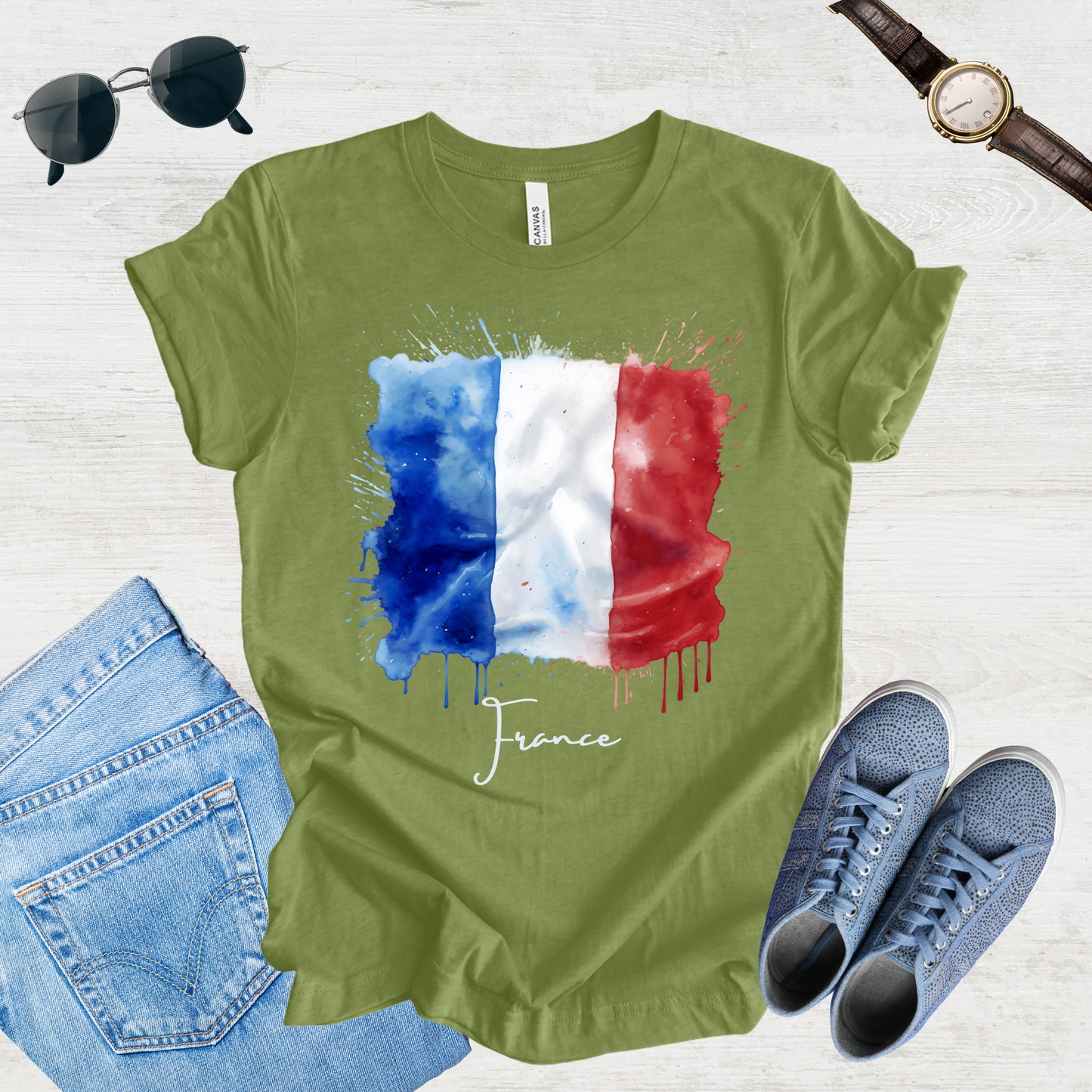 Vive La France: French Flag Tee