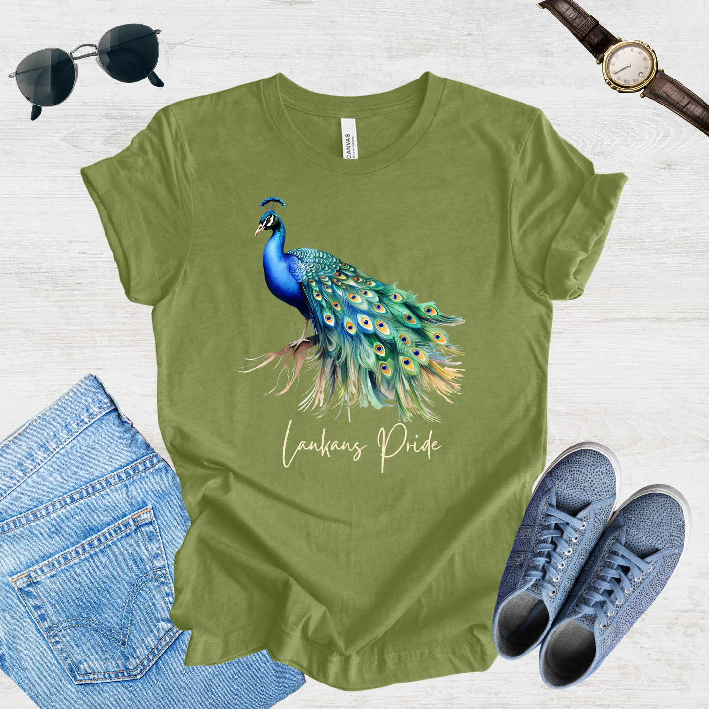 Majestic Peacock Sri Lanka Tee