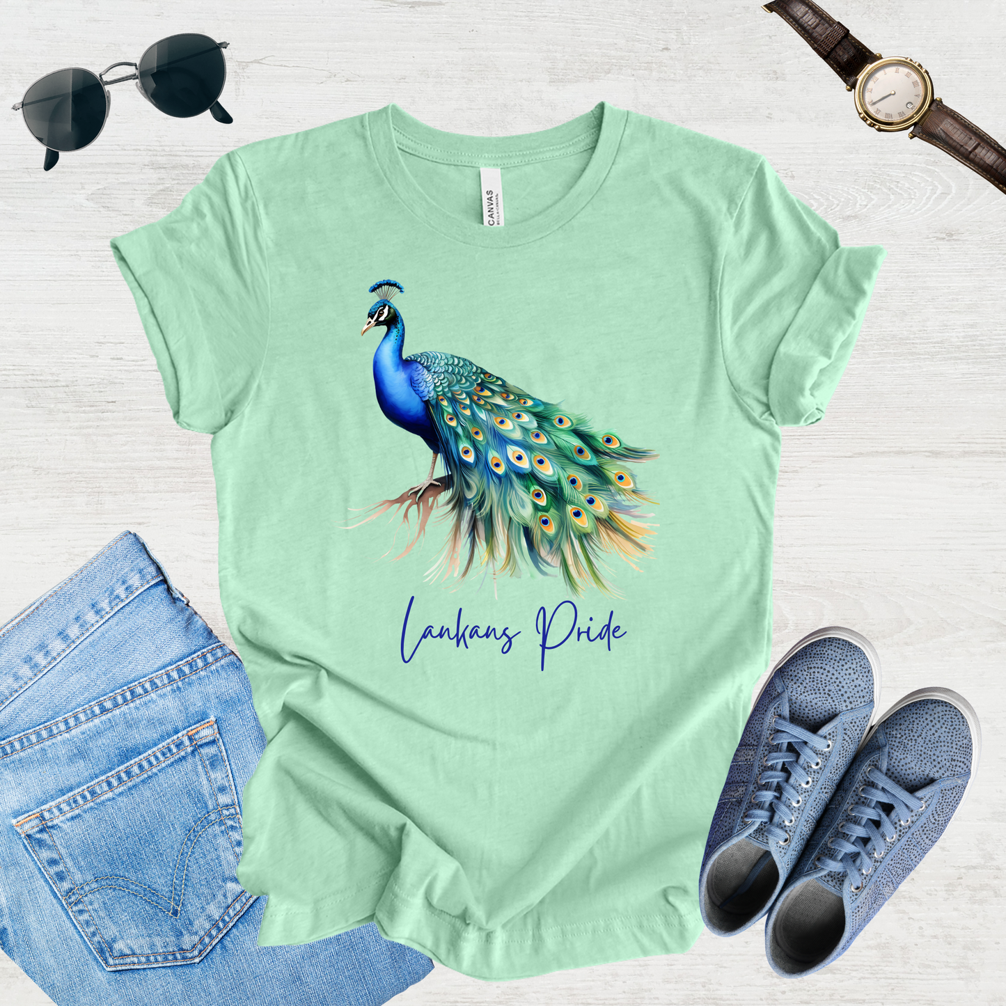 Majestic Peacock Sri Lanka Tee