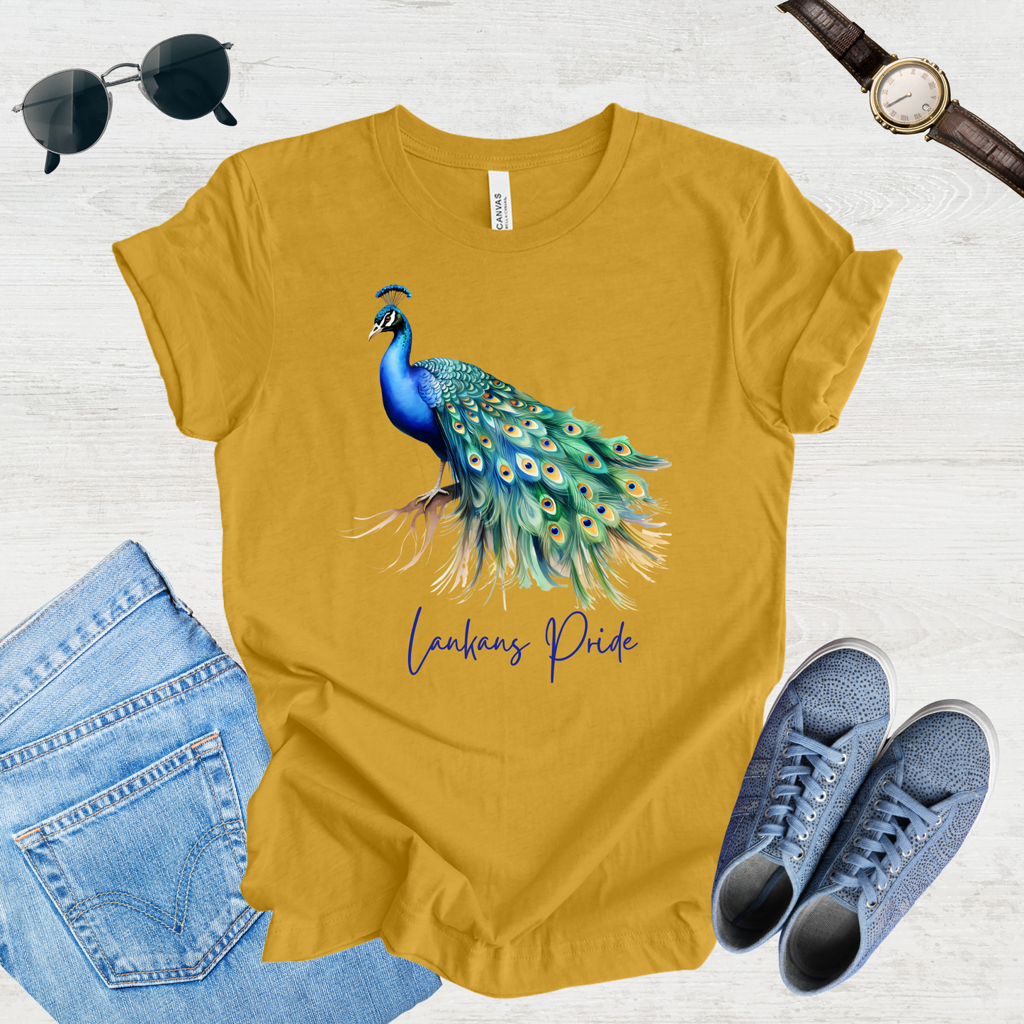 Majestic Peacock Sri Lanka Tee