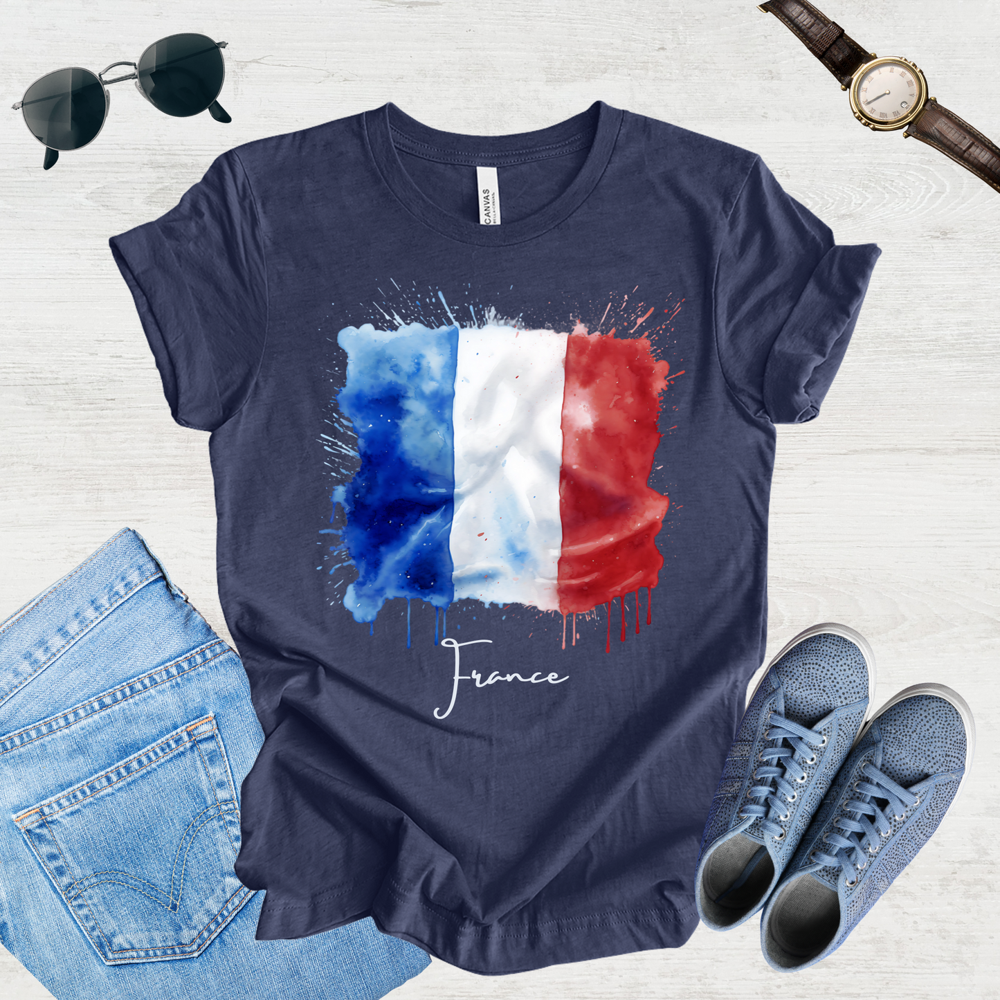 Vive La France: French Flag Tee