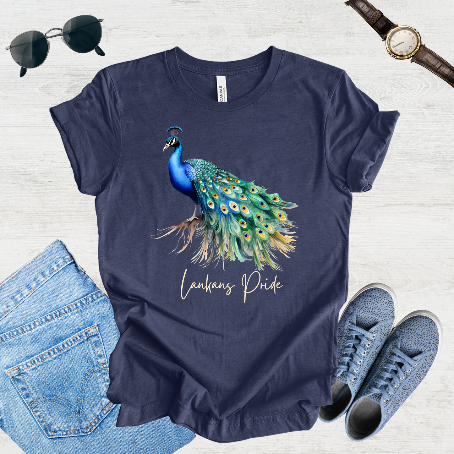 Majestic Peacock Sri Lanka Tee