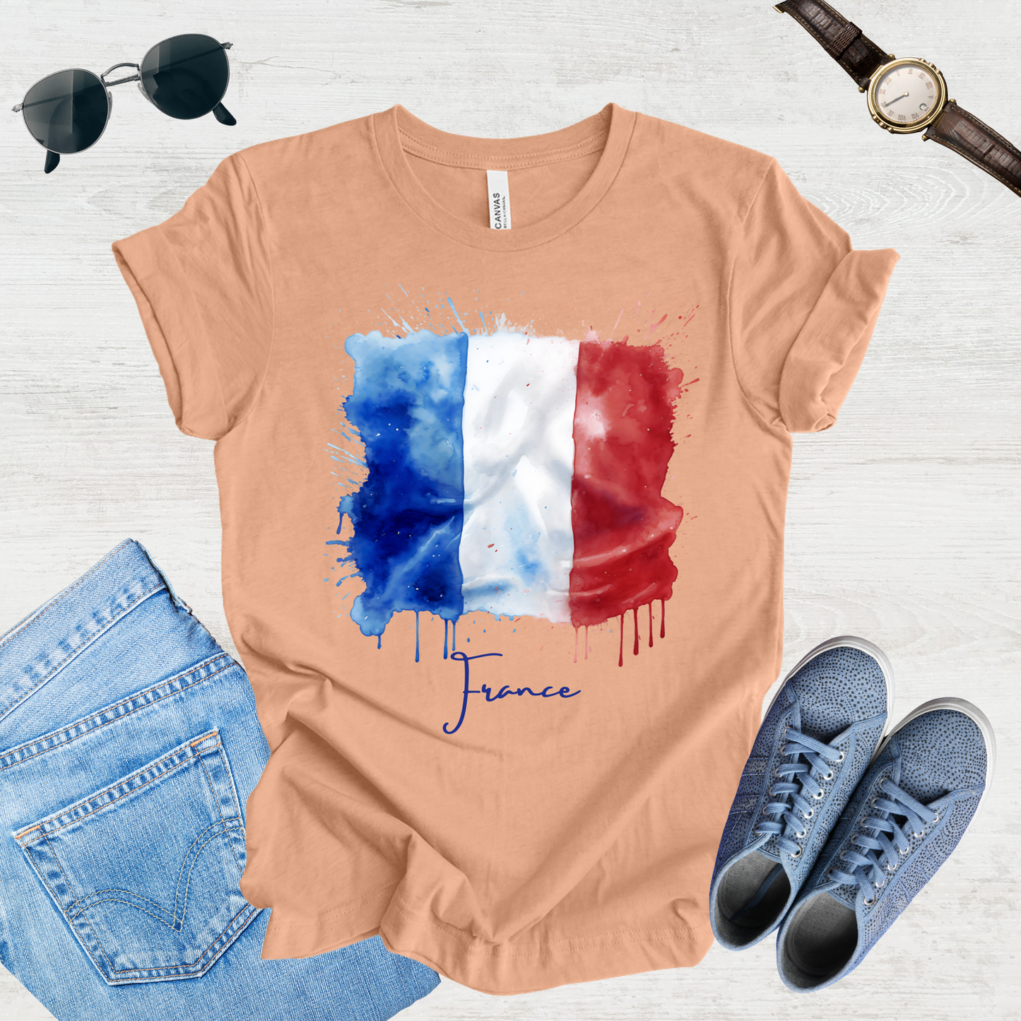 Vive La France: French Flag Tee