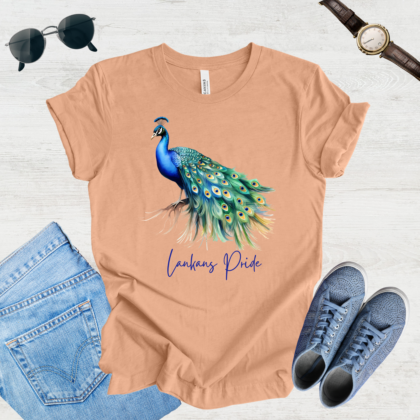 Majestic Peacock Sri Lanka Tee