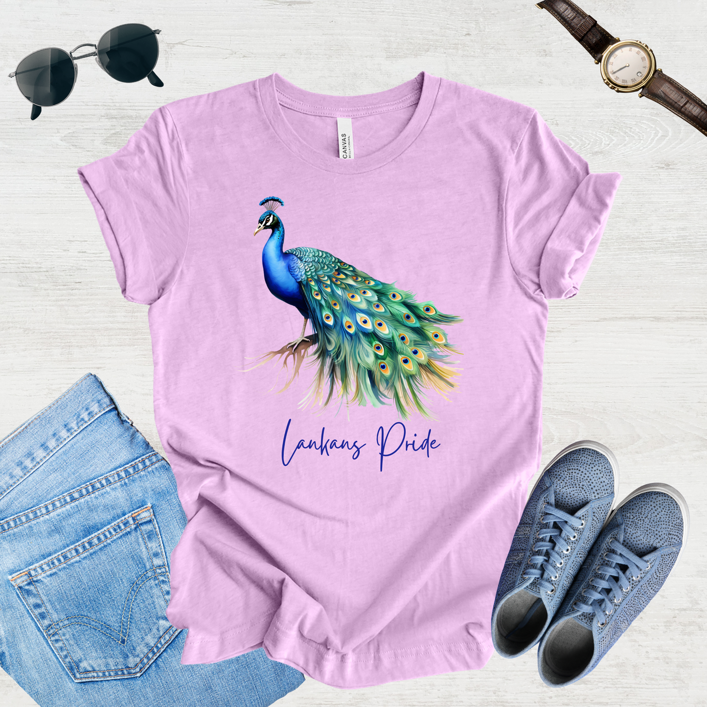 Majestic Peacock Sri Lanka Tee