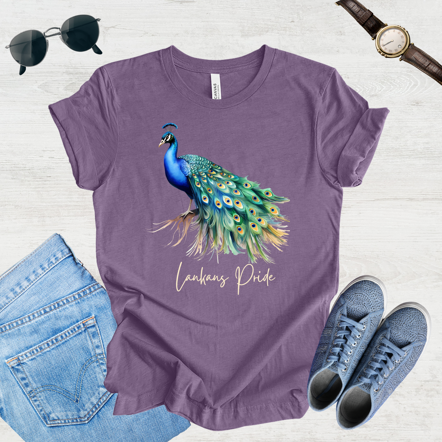 Majestic Peacock Sri Lanka Tee