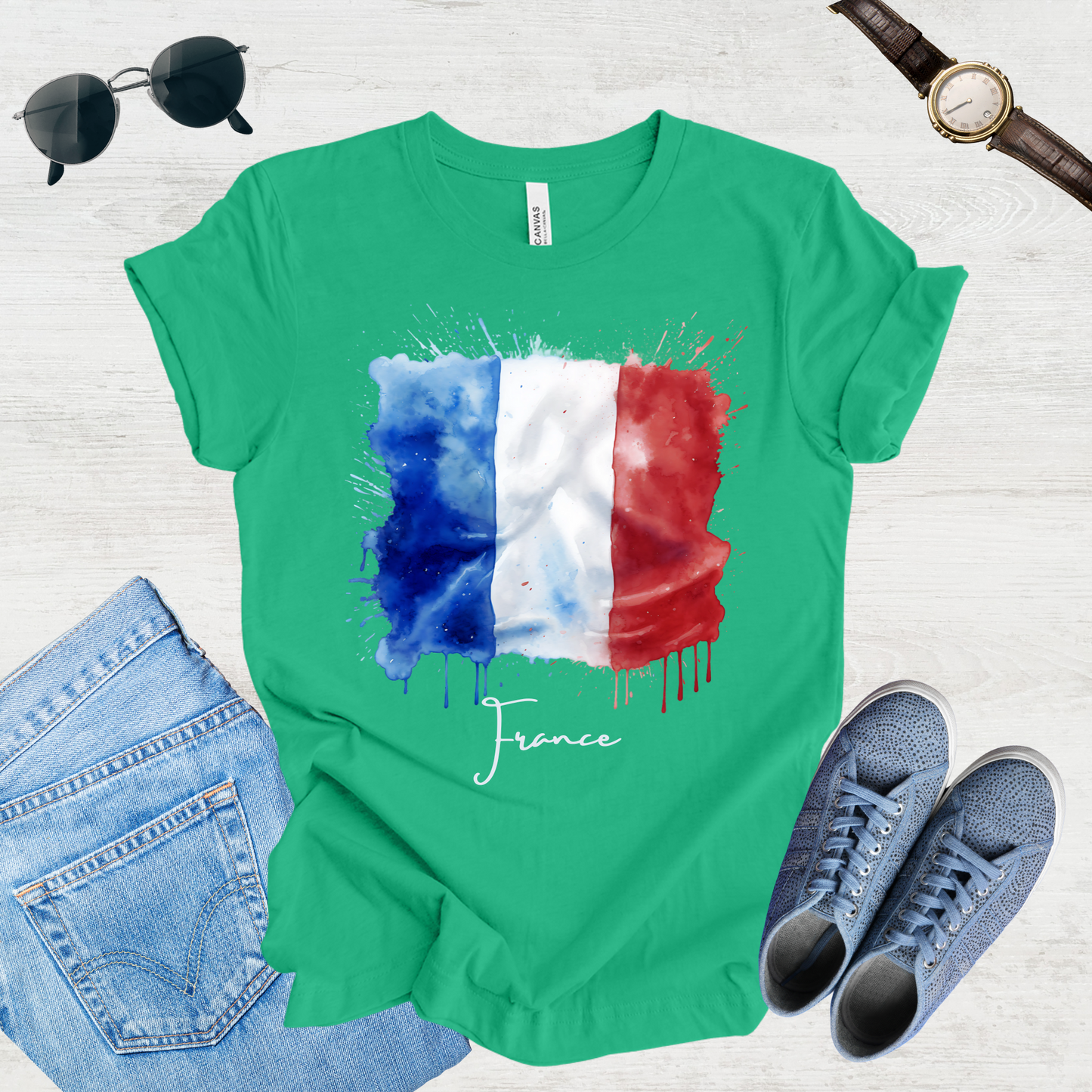 Vive La France: French Flag Tee