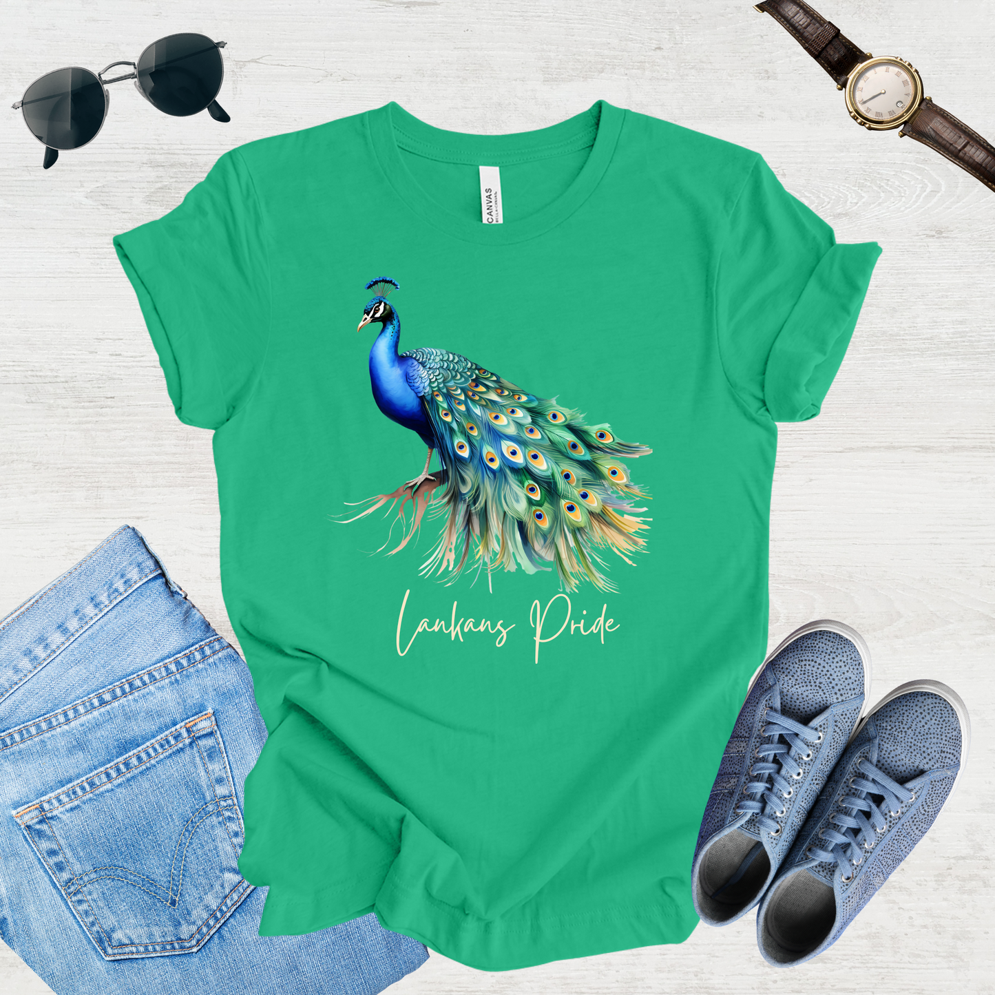 Majestic Peacock Sri Lanka Tee