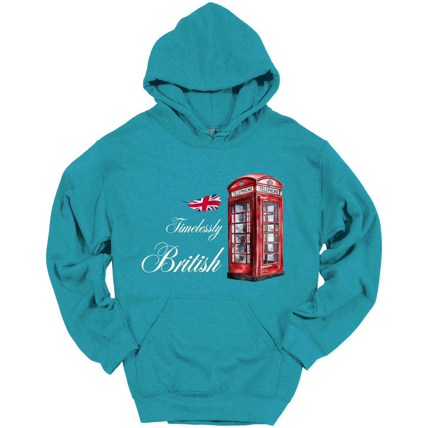 Timelessly British Red Phone Booth Unisex Hoodie