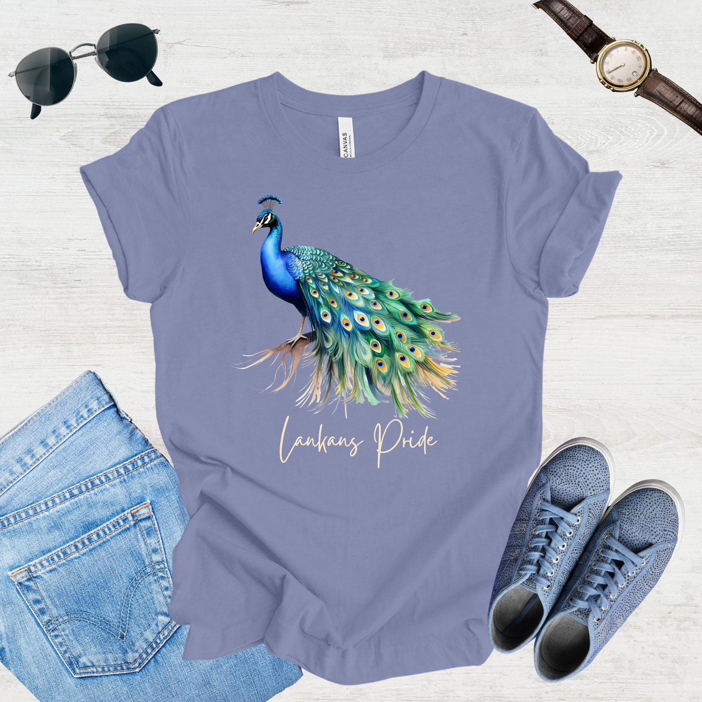 Majestic Peacock Sri Lanka Tee