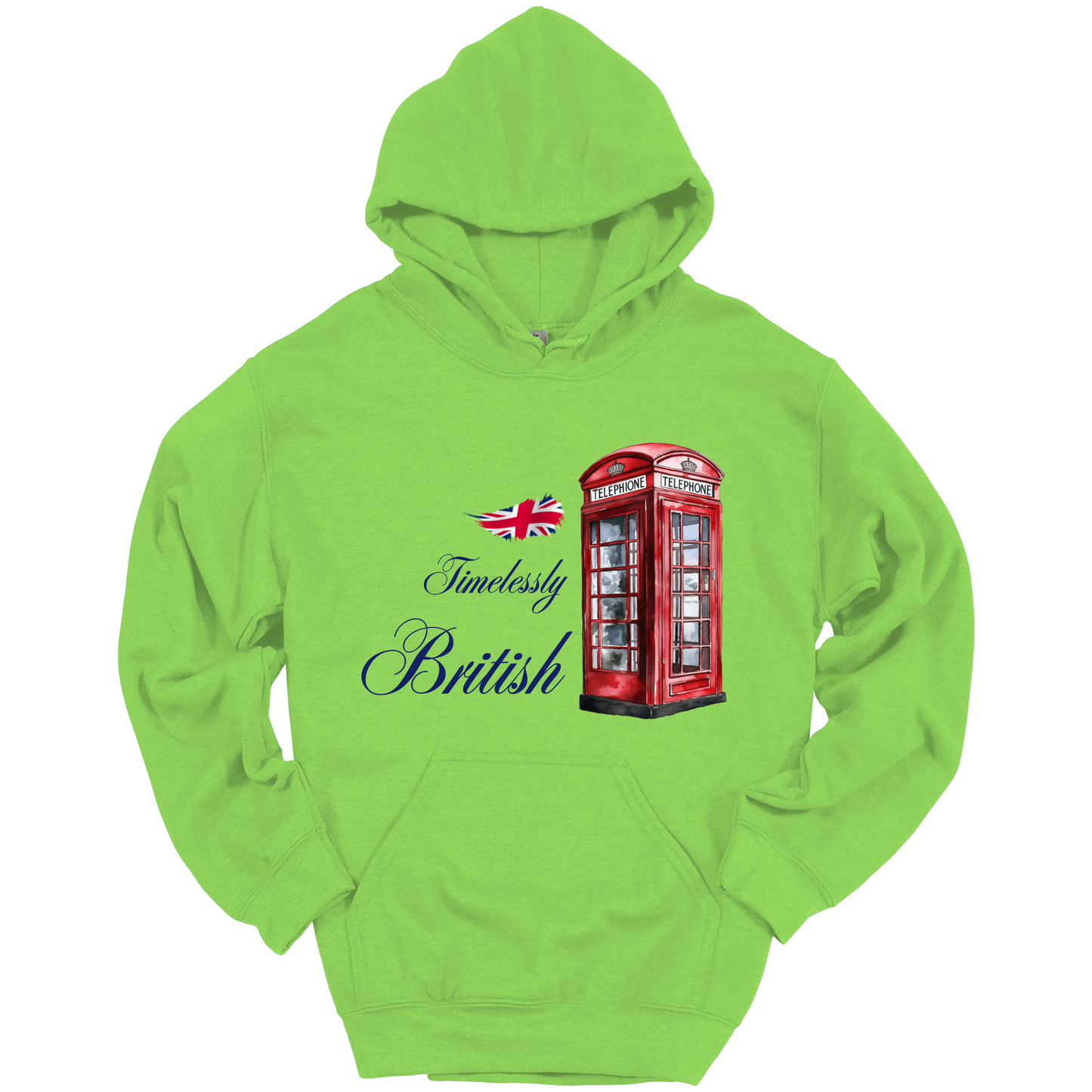 Timelessly British Red Phone Booth Unisex Hoodie