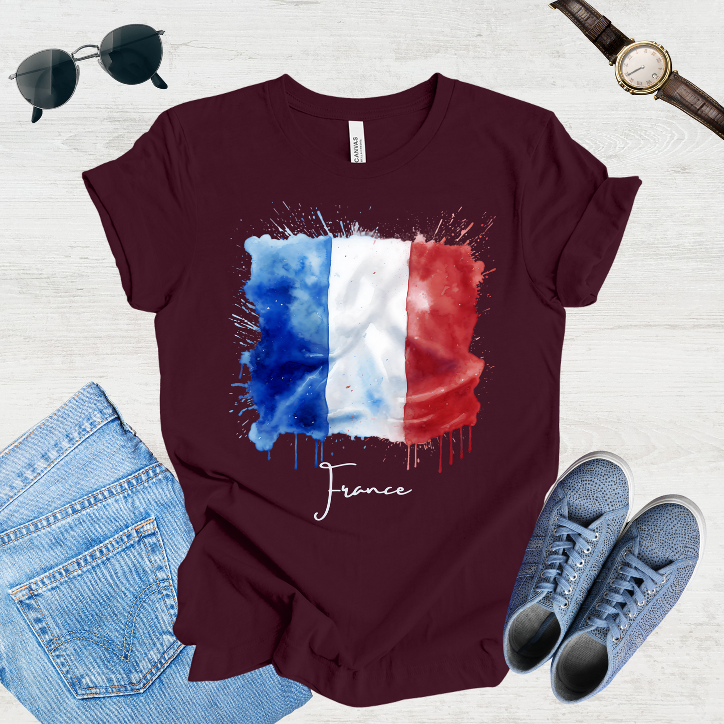 Vive La France: French Flag Tee