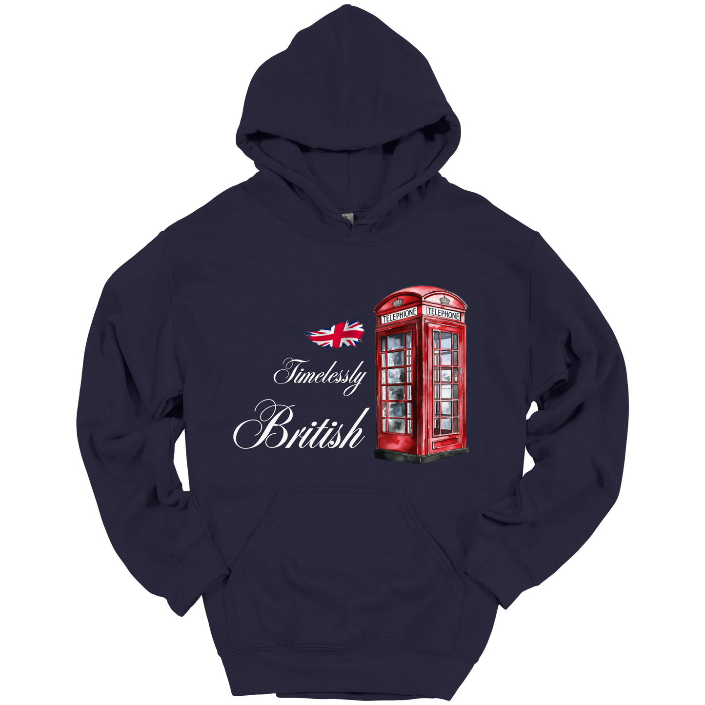 Timelessly British Red Phone Booth Unisex Hoodie