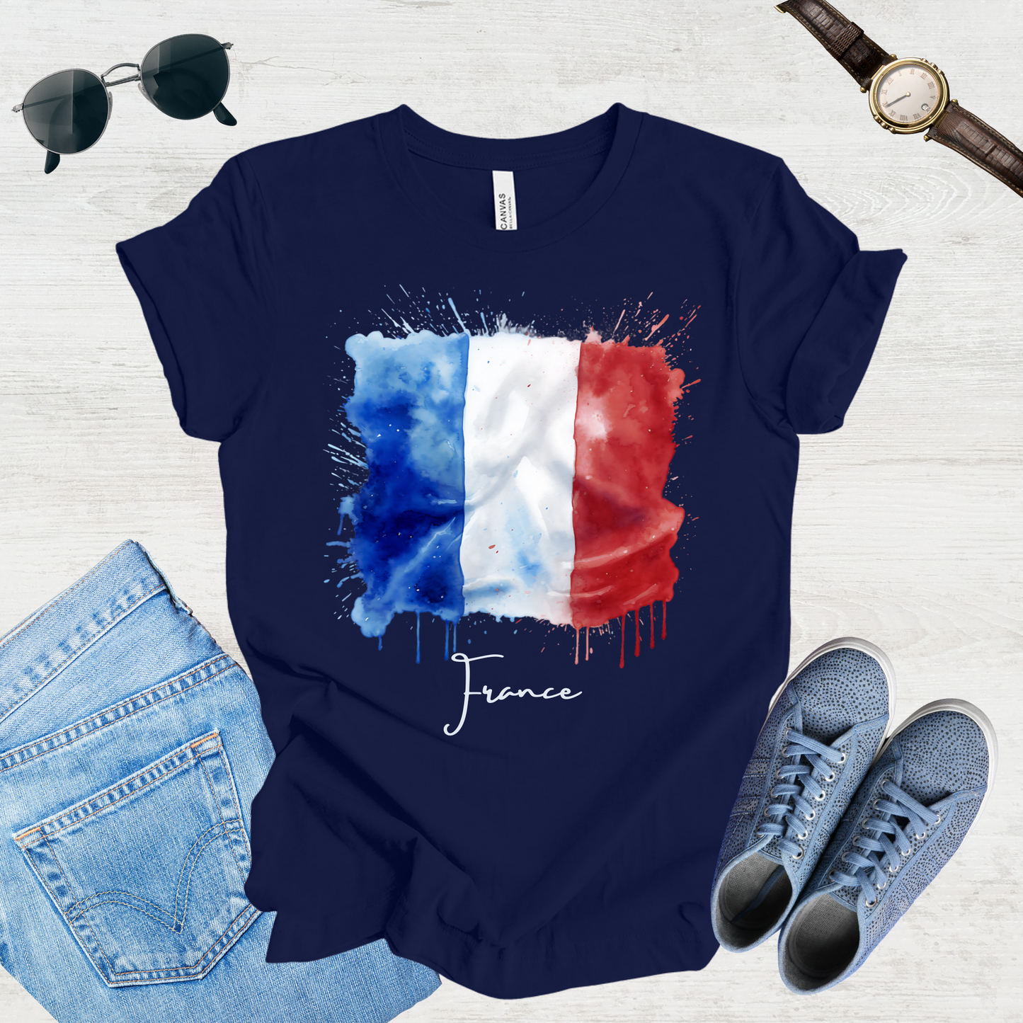 Vive La France: French Flag Tee